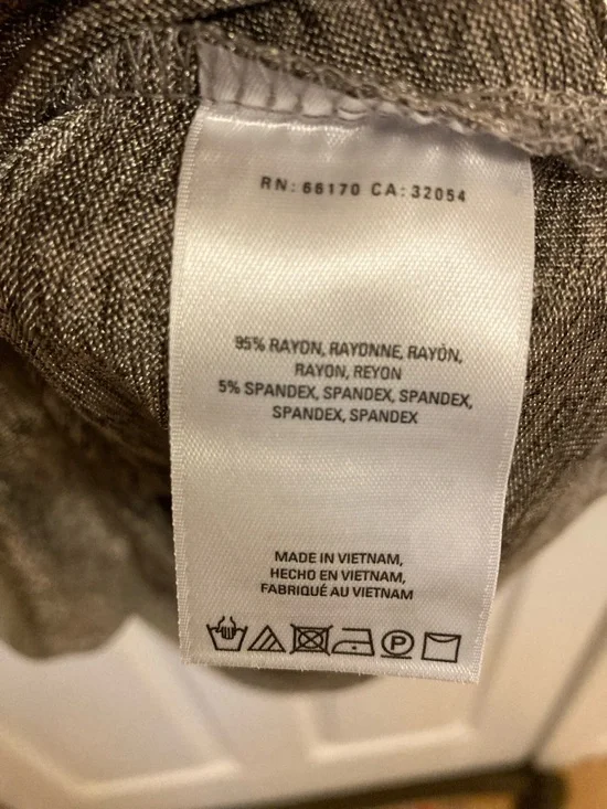 Anthropologie Metallic Taupe-Silver Draped Sleeveless Tank - Picture 5 of 7